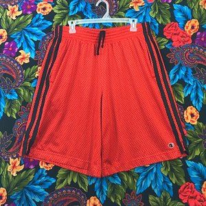 MEN’S CHAMPION AUTHENTIC MESH SHORTS MENS SIZE LARGE BASKETBALL BREATHABLE SPORT
